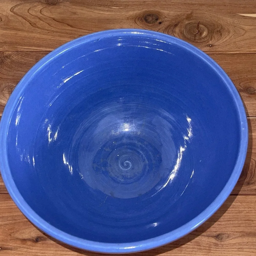 VTG Pfaltzgraff Nesting Mixing Bowl Blue Pottery Bee Hive 1950s Countrycore